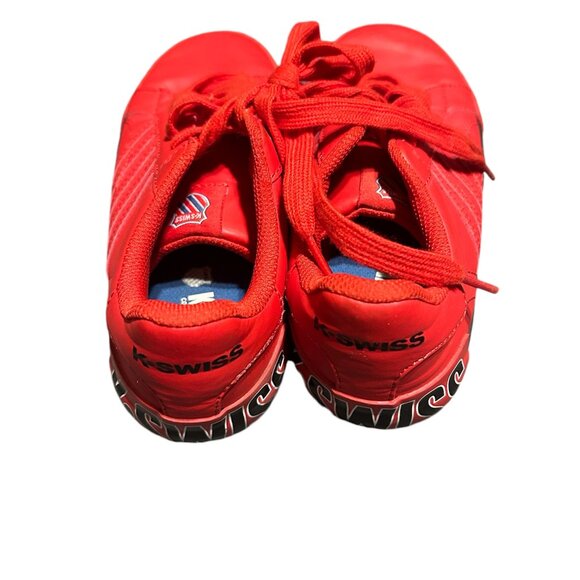 K-SWISS BOYS SHOES COLOR RED USE LIKE NEW SIZE 4 - Picture 2 of 10